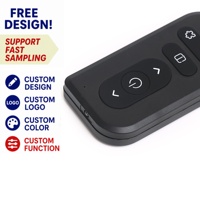 Produit le plus vendu, télécommande universelle sans fil IR 433 MHz à code d'apprentissage, noire, 1/2/4/5/6 touches, longue portée, fabricant