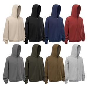 Sudadera con Capucha de Alta Calidad, 430 g/m², Personalizada, Extra Grande, Forrada de Felpa, con Cierre YKK, Bordado en Relieve, Estilo Urbano - Product Image 2