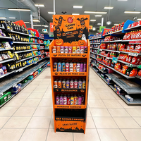 Présentoir de sol pliable personnalisé pour salons professionnels, idéal pour la promotion de snacks et bonbons en supermarché (vente en gros)