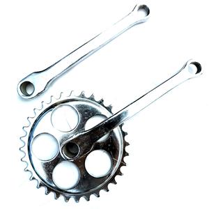 Plateau de pédalier de vélo 36 dents en alliage creux noir et argent pour vélo de 26 pouces - Product Image 3