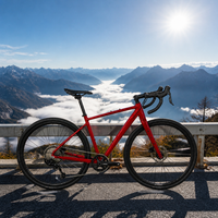Vélo de gravier léger SpiritX Scout D9 1x10 vitesses, cadre en alliage d'aluminium 700c, fourche rigide, plateaux 42T, cassette 11-46T, axe traversant