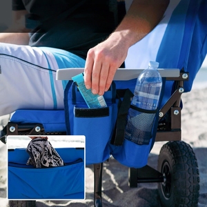 Diseño 3 en 1 integrado el vagón plegable Chaise Lounge Chair Wagon Ultimate Beach Wagons Sports Beach Cart con asiento - Product Image 6