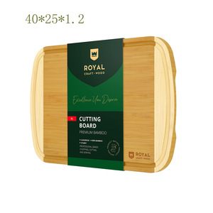 Juego de tablas de cortar de bambú, 3 estilos, 3 tamaños, con mango antideslizante, duradero, para cortar en la cocina - Product Image 5