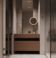 Armoires de salle de bain murales modernes KINO en acier inoxydable carrées avec miroir, garantie 15 ans, utilisation hôtelière, taille personnalisable