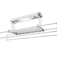 Séchoir Électrique Pliable Intelligent Automatique pour Plafond avec Télécommande, Contrôle Vocal via APP, LED/UV – Fournitures de Blanchisserie Intelligentes