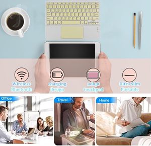 Clavier mini portable rechargeable avec pavé tactile Bluetooth, logo personnalisé, clavier Bluetooth <span class=keywords><strong>pas</strong></span> <span class=keywords><strong>cher</strong></span> avec prise en charge multi-gestes - Product Image 2