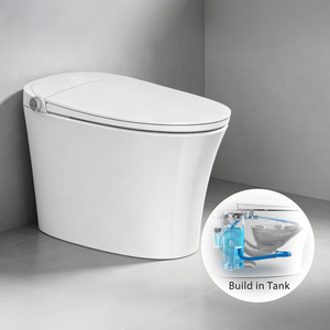 WC intelligent TA-X569ZD TEJJER de haute qualité, en céramique blanche, monobloc, avec réservoir intégré et fonction bidet pour salle de bain - Product Image 1