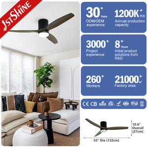 Ventilateur de plafond 1stshine, prix compétitif, économie d'énergie, montage encastré, 2 en 1 avec ou sans éclairage - Product Image 3