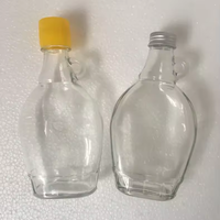 Envasado de alimentos 8oz 16oz Botella de vidrio de jarabe de arce con mango de oreja