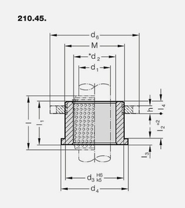 Buje Guía con Rodamiento de Bolas con Brida AFNOR para Sistemas de Herramientas de Precisión - Product Image 2