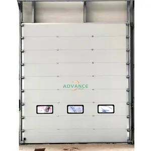 Aggiornamento avanzato porte garage vendita testa sezione di sollevamento cancello bianco regolare luxurury smart elettrico doppio con piccola porta