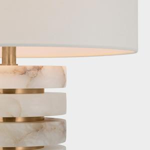 Modern Minimalist Marble Table Lamp With Gold Accents For Living Room Bedroom <b>Bedside</b> Use - Product Image 2