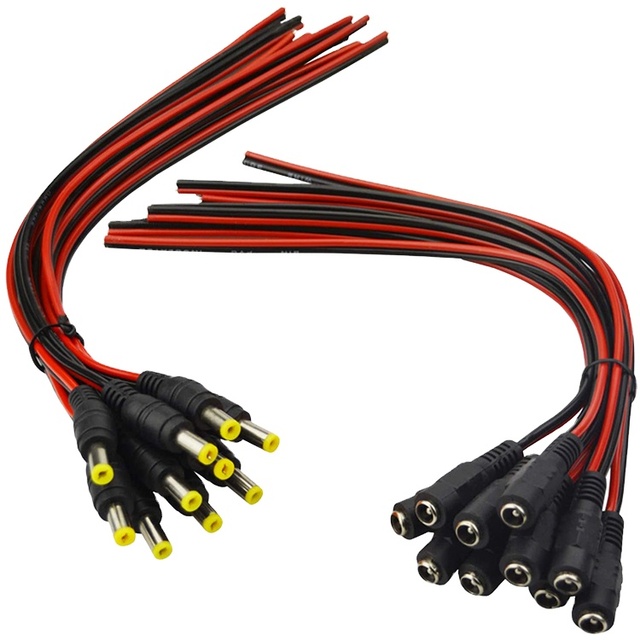 DAJIANG DC Power Cable 18AWG Copper Strands PVC Insulated & Jacketed 5.5*2.1mm Male/Female Connectors Low Voltage