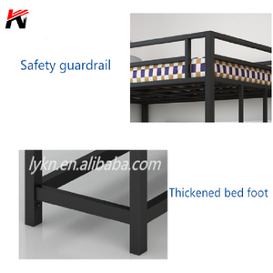 China Home Bedroom Furniture <b>Cheap</b> Double Deck Size <b>Loft</b> Dormitory Hotel Hostel Steel Metal <b>Bed</b> Frame Sale - Product Image 5