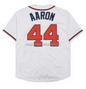 最佳质量定制缝合 #44亚伦美国厚背棒球衫 - Product Image 2
