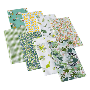 Bán Buôn 100% Bông Twill Vải Màu Vàng Hoa Mô Hình Tự Làm Chắp Vá May Quilting Crafting Hình Vuông <span class=keywords><strong>Sheets</strong></span> Cho Cô Gái Lót - Product Image 1