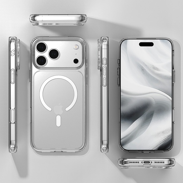 For iPhone 17 Pro Max Case Shockproof Transparent Protection Magnetic Phone Case for iPhone 16 Classic Hybrid Clear Cover