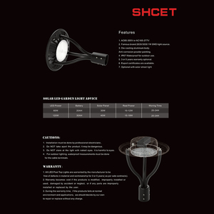 SHCET <span class=keywords><strong>119</strong></span> décoration de lumière de paysage de jardin boîtier en aluminium moulé sous pression SKD LED composants de réverbère - Product Image 5