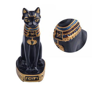 Ornamenti Gatto Egiziano in Resina ESB01 Statua Vintage Dea Gatto Bastet Statuetta in Miniatura per Casa e Giardino - Product Image 5