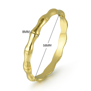 Vendita calda <span class=keywords><strong>bracciale</strong></span> da donna in <span class=keywords><strong>acciaio</strong></span> inossidabile 316 placcato oro 18K semplice moda nocche gioielli in argento stile alla moda - Product Image 2