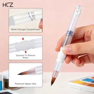 Nouveauté : Stylo marqueur auto-écoulant, pinceaux d'artiste plats/ronds/en forme <span class=keywords><strong>de</strong></span> poire pour la peinture et le dessin - Product Image 2