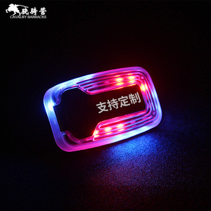 Cavalry Barracks LED Shoulder Light <b>Red</b> Blue Flash Rechargeable Clip On Warning Light For Duty Patrol Night Safety - Product Image 1