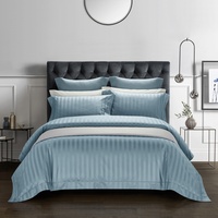 Ensemble de draps de lit en coton égyptien 100% à fibres longues super doux, blanc, tissé, 40 fils satinés, ensemble de couette durable, 50 ensembles