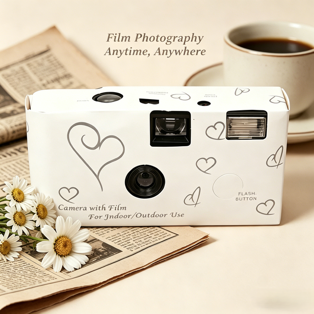 Custom Branded Film Camera Wholesale Price ISO 400 Wedding 27Exposure Disposable Single Use Camera with Flash