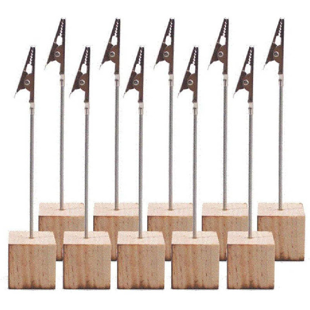 HOT SALE Table Number Holder Stand Memo Clips Cube Base for Home Office Wooden Card Holder Stand Photo Memo Note Clip Message Card Holder