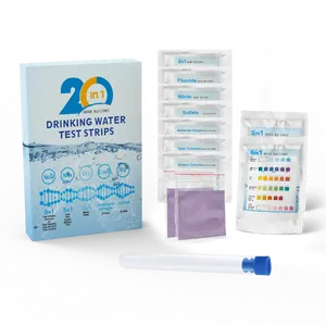 Venta caliente 20 en 1 Kit de prueba de agua Prueba de E coli Tiras de prueba de calidad del agua para beber