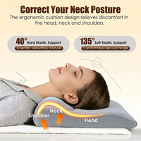 Almofada de Tração Cervical Sem Fio com Compressão de Ar e Calor, Massageador Cervical de Espuma de Memória para Alívio da Dor, OEM ODM