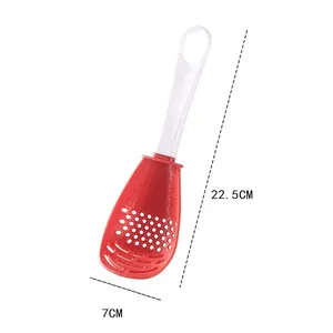Multifunctional Cooking Spoon Household Kitchen Strainer <b>Scoop</b> Heat-resistant Hanging Hole <b>Potato</b> Garlic Press Colander Tool - Product Image 6