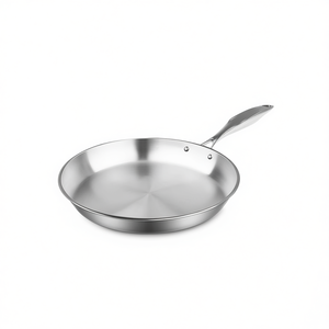 Sartén de acero inoxidable de 36 cm compatible con inducción con mango para cocinar - Product Image 1