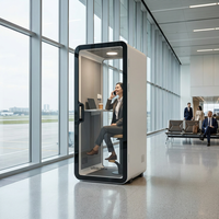 Station de travail acoustique UNIBOOTH, cabine insonorisée pour bureau, cabine de réunion portable, cabine de confidentialité écologique pour espace de travail partagé