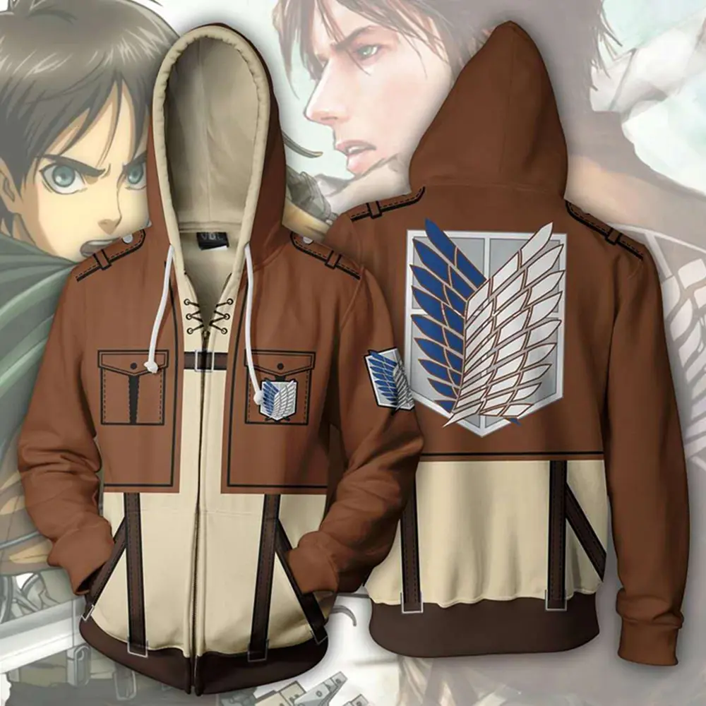 Chaqueta Sudadera De Eren Jaeger Eren Jaeger Sudadera Ataque A Los - Main Image