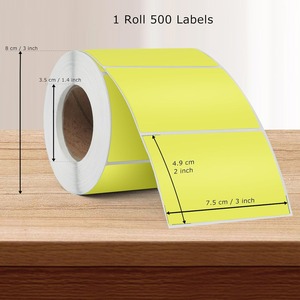 Etiquetas adhesivas térmicas codificadas por colores de alta calidad, papel adhesivo compatible con múltiples modelos de impresora para uso en pequeñas empresas - Product Image 2