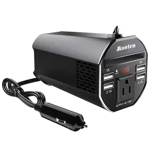 Inversor de potencia de coche, dispositivo de onda sinusoidal modificada con DC 12V a AC 100 V, cargador de batería USB para coche, 150W, 110 W, gran oferta