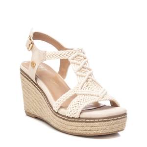 Sandalias de cuña Xti para mujer, color beige, tacón de 8 cm, talla 39, correa trenzada, plataforma, zapatos de verano - Product Image 2
