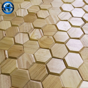 Hexagonal 3D <strong>Wood</strong> Wall <strong>Panel</strong> Textured Accent Wall Design for <strong>Living</strong> <strong>Room</strong> &amp; Office Decor - Product Image 2