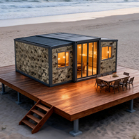 Evermore Maison mobile préfabriquée pliable de 20 pieds, 4 chambres, respirante, au design fermier, pour serre, bureau ou entrepôt, sur roues