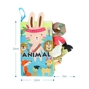 <span class=keywords><strong>Livre</strong></span> en tissu éducatif SeaMind avec des queues d'animaux mignonnes et colorées en relief pour bébés de 3 à 6 <span class=keywords><strong>mois</strong></span>, unisexe - Product Image 6