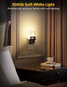 Veilleuse murale vintage à brancher, éclairage nocturne créatif sans flamme, veilleuses LED pour chambre et couloir - Product Image 2