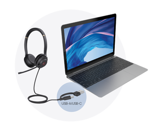 Casque filaire Yealink UH37 avec double microphone USB-C/A, réduction de bruit, égaliseur dynamique, casque supra-auriculaire filaire - Product Image 3