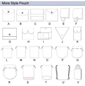 Pochette de présentation de bijoux en velours imprimée avec logo personnalisé, en microfibre suédée, pour colliers et boucles d'oreilles, avec logo - Product Image 6