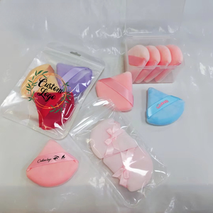 Esponja de Maquillaje Triangular de Terciopelo con Esponja Integrada, Lavable, para Polvo Facial, Marca Privada - Product Image 6