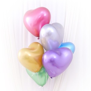 Palloncini in lattice a forma di <span class=keywords><strong>cuore</strong></span> cromati in metallo, spessi, da 12 pollici - Product Image 4