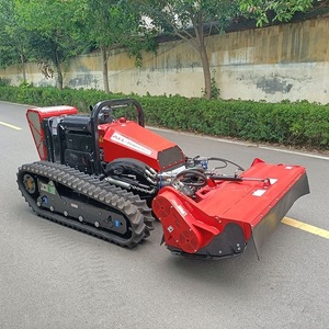 Cortacésped de orugas con altura de corte de 100 mm, control remoto, motor de gasolina de grado industrial, cuchilla rotativa para mulching - Product Image 4