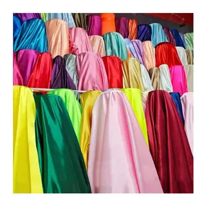 Toptan saten ipek kumaş düğün elbisesi % 100% polyester yüksek yoğunluklu düşes saten kumaş