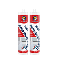 Scellant silicone neutre GORVIA N302R 300 ml, adhésif imperméable pour verre, fenêtres et surfaces en bois