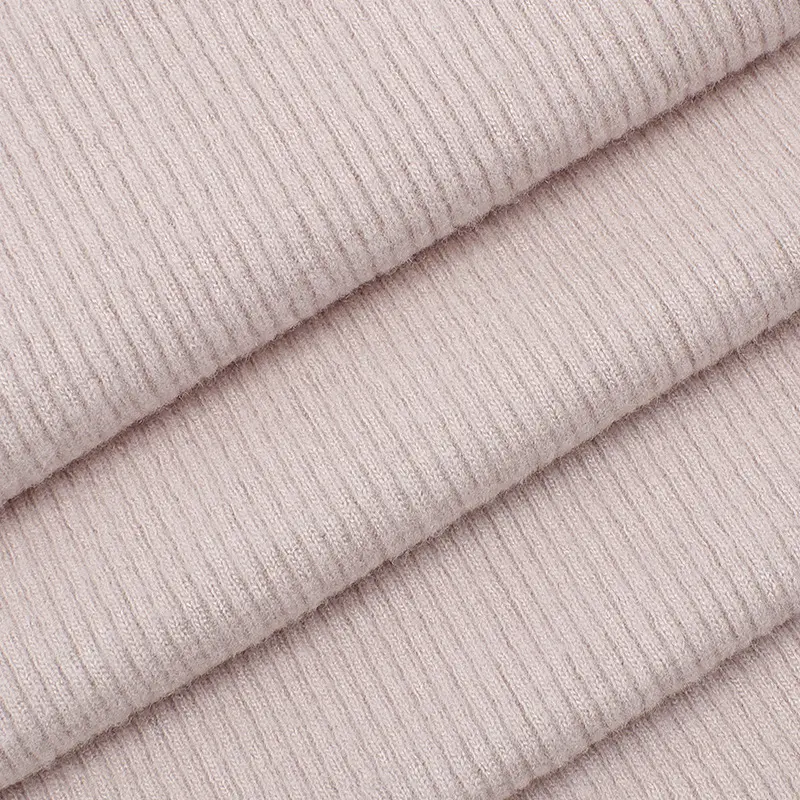 Luxe polyester spandex fil côtelé vêtement tissu roulant bikini 1*1 côtelé haut tricoté tissu côtelé tissu côtelé pour vêtements